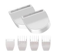 Cortadora/recortadora De Maní Profesional, Cuchillas De Repuesto A Presión #2068-300, Compatible Con Wahl, Cortadora/recortadora De Pelo De Maní(2 White add 4 combs)