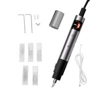 Cortadora ultrasónica portátil, cuchillas de corte ultrasónico de 40 kHz, herramienta de corte manual con cable, 3 velocidades ajustables y 4 cuchillas for impresión 3D, plexiglás, PCB, cuero