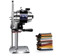 Cortadora vertical industrial de tela de 1100 W. Cortadora eléctrica profesional para cuero con afilado automático de cuchillas. Para telas multicapa, alfombras y textiles delicados(12in)