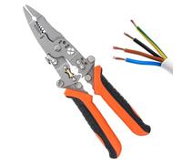 Cortadores de alambre de punta larga,Cortador pelacables - Herramienta pelacables 12 en 1 - Cortador de pernos con mango ergonómico antideslizante multiusos profesional para alambre de cobre