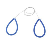 Cortadores de arcilla, fácil de usar, mango de silicona de acero inoxidable alambre de arcilla, para la masa de queso esculpir artista, la herramienta de fabricación de arte de (Blue)