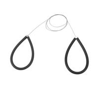 Cortadores de arcilla, fácil de usar, mango de silicona de acero inoxidable alambre de arcilla, para la masa de queso esculpir artista, la herramienta de fabricación de arte de (Black)
