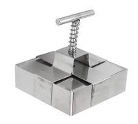 Cortadores de arcilla polimérica, cortador de pasteles de acero inoxidable con herramientas de perforación de émbolo con resorte para cortar decoraciones, estampado directo (Grande)
