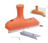 Cortadores de basura de madera 3 en 1 | Herramienta de precisión raspadora manual chapado en PVC ABS | Trimmer borde recto curvado biselado con cuchillas de acero inoxidable para carpintería de