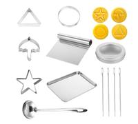 Cortadores de Galletas 12 Piezas Moldes de Galletas de Acero Inoxidable moldes triangulares estrellados circulares y de paraguas