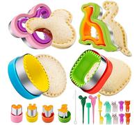 Cortadores de Galletas 22 Piezas, Nifogo Moldes de Galletas Animales Navidad, Acero Inoxidable Cortadores de Vegetales et Fruta Forma Dinosaurios Círculo Cuadrado