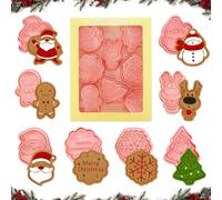 Cortadores de Galletas 3d Navidad, Dwafill Cortador Galletas Navideñas, Cortadores Galletas Niños, Haciendo Galletas Navideñas con Mi Hija (A)