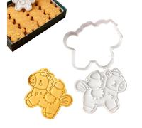 Cortadores de Galletas - Impresión 3D, Prensa Antiadherente para Moldes de Galletas | Herramienta para hornear 3D con diseño en forma de caballo, estampador de postres creativo para cocina casera, pan