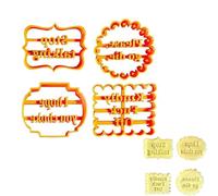 Cortadores de galletas ofensivos, moldes para galletas con malas palabras inapropiadas, mod de galletas vulgares y groseras, herramientas divertidas para repostería y cortador (1Set)