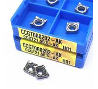 Cortadores de inserción de carburo CNC, 10 unidades CCGT060202 CCGT060204 CCGT060208 CCGT09T302 CCGT09T304 CCGT09T308 CCGT120402 CCGT120404 CCGT120408 AK H01 Torneado CNC (CC) GT09T308 AK H01)