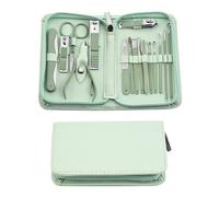 Cortadores de manicura Juego de cortaúñas Cuchara para oreja de acero inoxidable para el hogar Cortaúñas Herramienta de tijeras para uñas de pedicura, 16PCS,A