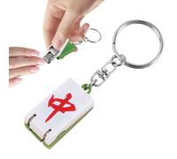Cortadores de uñas portátiles, lindos clips de uñas | Clips de uñas creativos de llavero mahjong, herramientas de manicura resistentes al desgaste para hombres y mujeres