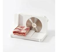 Cortafiambres Eléctrico Compacto, Grosor Ajustable 1-15mm, Cortafiambres Plegable con Cuchilla de Acero Inoxidable y Pies Antideslizantes, para Carne, Pan, Queso y Alimentos Congelados