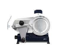Cortafiambres eléctrico profesional MSX256 de H.Koenig - Cuchilla de 25 cm, corte ajustable 0-12 mm, afilador integrado, gran superficie de corte, 282 rpm - Azul