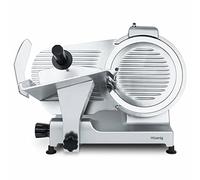 Cortafiambres eléctrico profesional MSX300 de H.Koenig - Cuchilla de 30 cm, corte ajustable 0-15 mm, afilador integrado, gran superficie de corte, 280 rpm - Acero inoxidable.