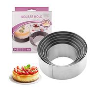 Cortapastas Redondo,6pcs Cortador de Galletas Molde Galletas Moldes Reposteria Cortador de Pastelería Anillo de Mousse de Acero Inoxidable,para Reposteria,Galleta,Donut,Cookie,Fondant,Tarta