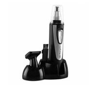 Orbegozo NO 3500 - Cortapelos eléctrico, apto para nariz/orejas barba/bigote, 2 cabezales, IP-X4, sin cables, cuchillas de doble borde, funciona a pilas