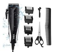 Cortapelos eléctrico profesional para hombre, corte de barba para hombre/cortapelos / cuchillas afiladas / recortador facial con 4 peines guía Kit cortador para peluquería