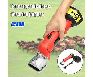 Cortapelos eléctricos Cortapelos profesionales inalámbricos Cortapelos para caballos Cortapelos profesional 6 Velocidad ajustable, Cabello eléctrico portátil,Rojo
