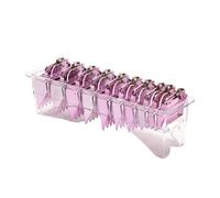 Cortapelos for hombre con 10 rejillas, peine limitador, for salón de peluquería, corte galvanizado, color, herramienta de almacenamiento(Pink)