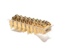 Cortapelos for hombre con 10 rejillas, peine limitador, for salón de peluquería, corte galvanizado, color, herramienta de almacenamiento(Golden)