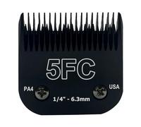 Cortapelos For Perros, Color Negro, Desmontable, Con Cuchillas De Acero Inoxidable, Compatible Con Andis, Oster A5 Y Wahl, Serie KM10.(5FC-6.3mm)