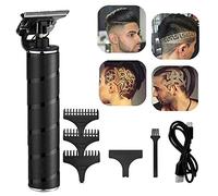 Cortapelos Hombre Azanaz Maquinilla Cortar Pelo Carga Usb Retro Cortadora De Pelo Escultura Diente-T Maquina Cortapelo Hombre (negro)