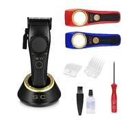 Cortapelos Hombre Profesional Stylecraft Instinct de Gamma Più, Cortadora de Pelo Motor Vectorial y Par Controlado Electrónicamente, Cuchilla Adjustable, 180 Min Autonomía, 8 Peines, 3 Carcasas