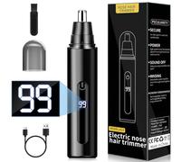 Cortapelos Nariz, Recortador Pelos nariz y oreja USB Recargable, LCD Display, IPX7 Nose Hair Trimmer para Cortar el Vello de la Nariz y Orejas para Hombres y Mujeres