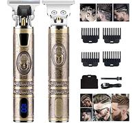 Cortapelos para hombre, profesional, recortadora de barba inalámbrica para hombres, kit de aseo de barba recargable de 0 mm, juego de afeitadora de cabeza para barberos