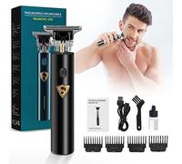 Cortapelos para Hombres, HyAdierTech Cortapelos Eléctrico para Hombres, Cortapelos Inalámbrico Profesional, Cortapelos Recargable por USB, Cortapelos para Hombres, Black