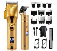 Cortapelos para hombres juego profesional de recortadora de pelo inalámbrico recortadora de barba kit de corte de pelo recargable en T afeitadora de corte de pelo sin huecos kit de aseo para hombres