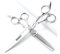 Cortapelos profesional de 6/6,8/7 pulgadas, tijeras de acero inoxidable, tijeras de acero japonesas 440c, adecuadas para peluqueros y salones, etc (6+7 inch 2pc-A)