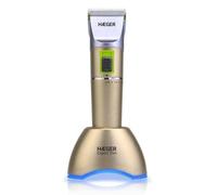 HAEGER EXPERT TRIM - Cortapelos Profesional, Recargable, con o sin cables, 2 velocidades, Base con luz LED azul, posición de carga giratoria 360º, batería de litio de alta capacidad y rendimiento