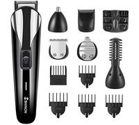 Cortapelos Profesional Hombre Recargable Motor Silencioso Cuchilla Cerámica, Máquina Cortar Pelo Inalámbrico Batería 1500mAh, Recortador Pelo Barba Kit Familia