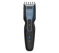 Cortapelos recargable 3W azul y negro, cuchillas acero inox, 7 niveles de corte