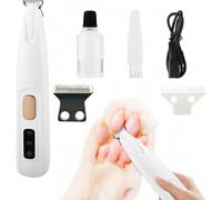 Cortapelos silencioso para perros, recortador de patas con luz LED, afeitadora impermeable para mascotas, kit de aseo recargable por USB.