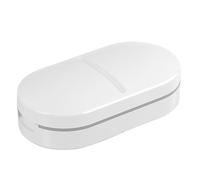 Cortapíldoras portátil y caja de almacenamiento - Diseño 2-en-1 para dosificación precisa y gestión segura de medicamentos(White)