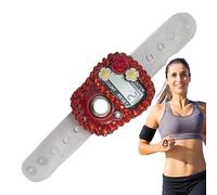 Cortar contracorriente, de contador del dedo, de contador de cuento de mano, Número mecánico Click, reiniciable ajustable, diseño de diamantes de imitación de flores para eventos