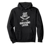 Cortar Las primeras Preguntas más Tarde Humor Divertido de Peluquero Sudadera con Capucha