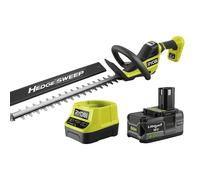 Cortasetos de batería RY18HT50A-0 + Batería y cargador (18 V, Iones de litio, 1 batería, Longitud de corte: 50 cm)