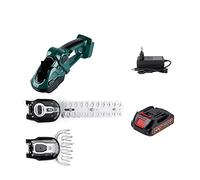 Cortasetos eléctrico 2 en 1, cortacésped doméstico inalámbrico portátil de Alta Potencia, podadora Recargable, Herramientas de jardín for deshierbe(Green-1 Battery)