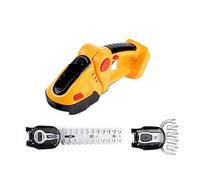 Cortasetos eléctrico 2 en 1 de 24V, 20000RPM, inalámbrico, Recargable, de Alta Potencia, podadera, cortacésped, Herramienta de jardín(Yellow-NO Battery)