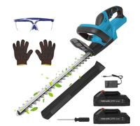 Cortasetos eléctrico de 22 pulgadas, recortador inalámbrico con cuchilla de doble acción, 3/5 "de capacidad de corte, herramientas de jardín para batería Makita de 18V With 1XBattery