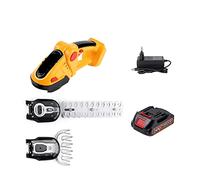 Cortasetos eléctrico inalámbrico 2 en 1 de 24V, 20000RPM, Recargable, de Mano, for el hogar, for deshierbar, podar, Herramientas de jardín(Yellow-1 Battery)