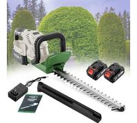 Cortasetos Inalámbrico, Cortasetos Eléctrico de 21V con Batería de 3,9 Ah y Cargador Incluido, Cortasetos de Mano con Pantalla LED, Cortasetos Eléctrico para Jardín, Patio y Césped,2 Battery