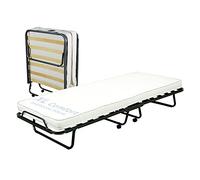Cortassa - Cama Plegable XL Comfort - Colchón de Poliuretano de 10 cm de Alto - Somier Individual de Listones de Madera de 90 x 200 cm - Cama Ahorra Espacio con Ruedas