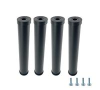 Cortassa - Juego de 4 Patas para somier de láminas, Patas de Cama, universales, de Acero Resistente con Goma antiarañazos y Antideslizante (26 cm)