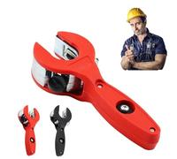 Cortatubos con carraca, Cortatubos de cobre, Cortatubos profesional con carraca, Cortatubos de acero inoxidable con carraca, Cortatubos multiusos con carraca (Rojo)