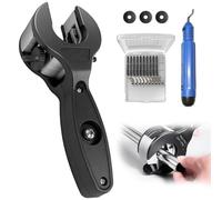 Cortatubos con Trinquete 8-29mm, para Tubos de PVC, Cobre, Acero, con 3 Cuchillas de Repuesto y Desbarbador, Juego Profesional